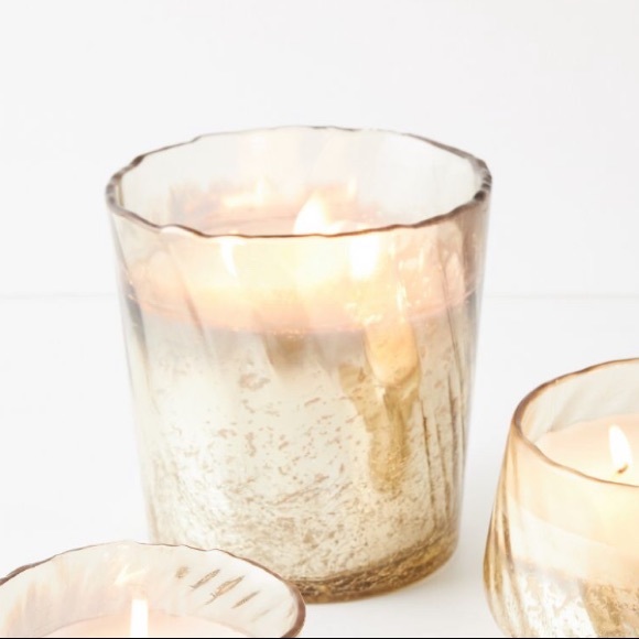 Anthropologie Other - New anthropologie liquid gold glass candle